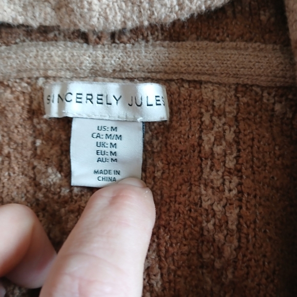 Sincerely Jules Sweater Duster like new size M - Picture 3 of 3
